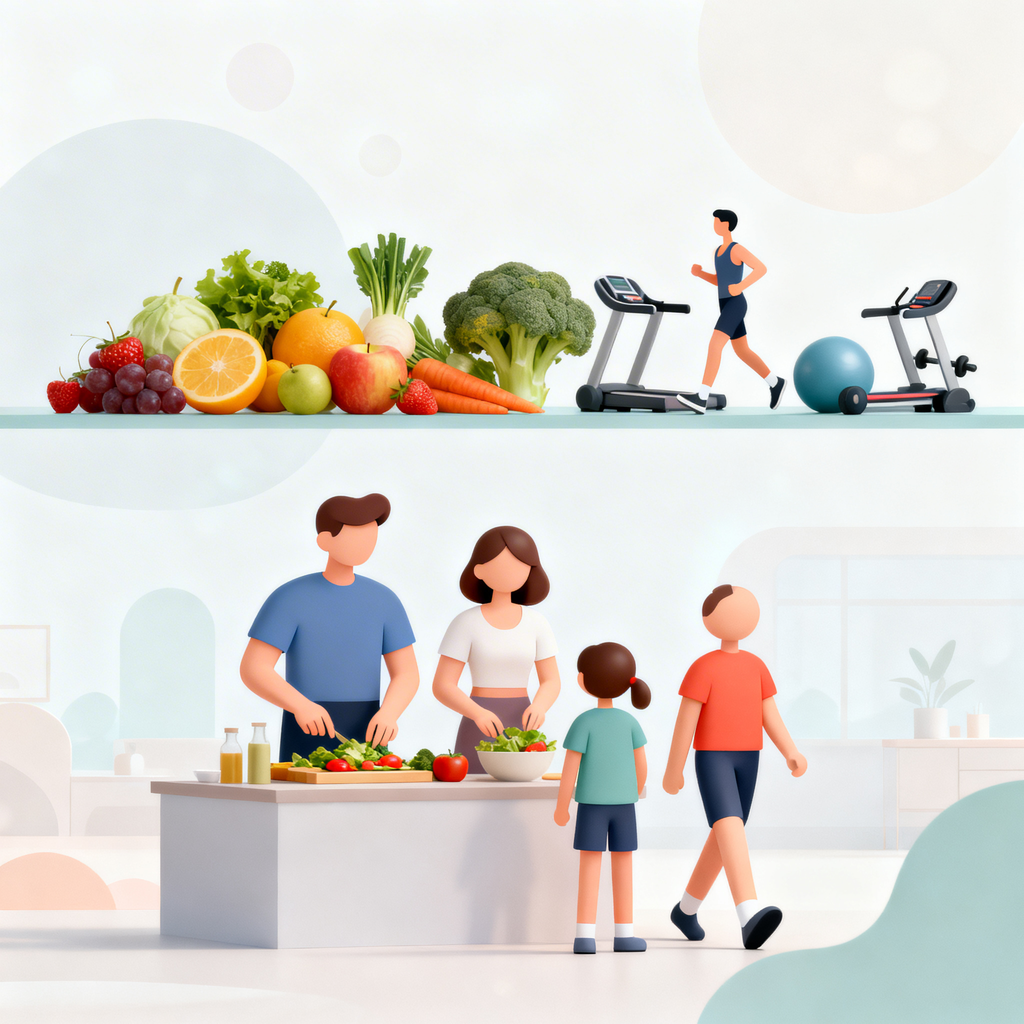 Cómo mantener hábitos saludables en la familia